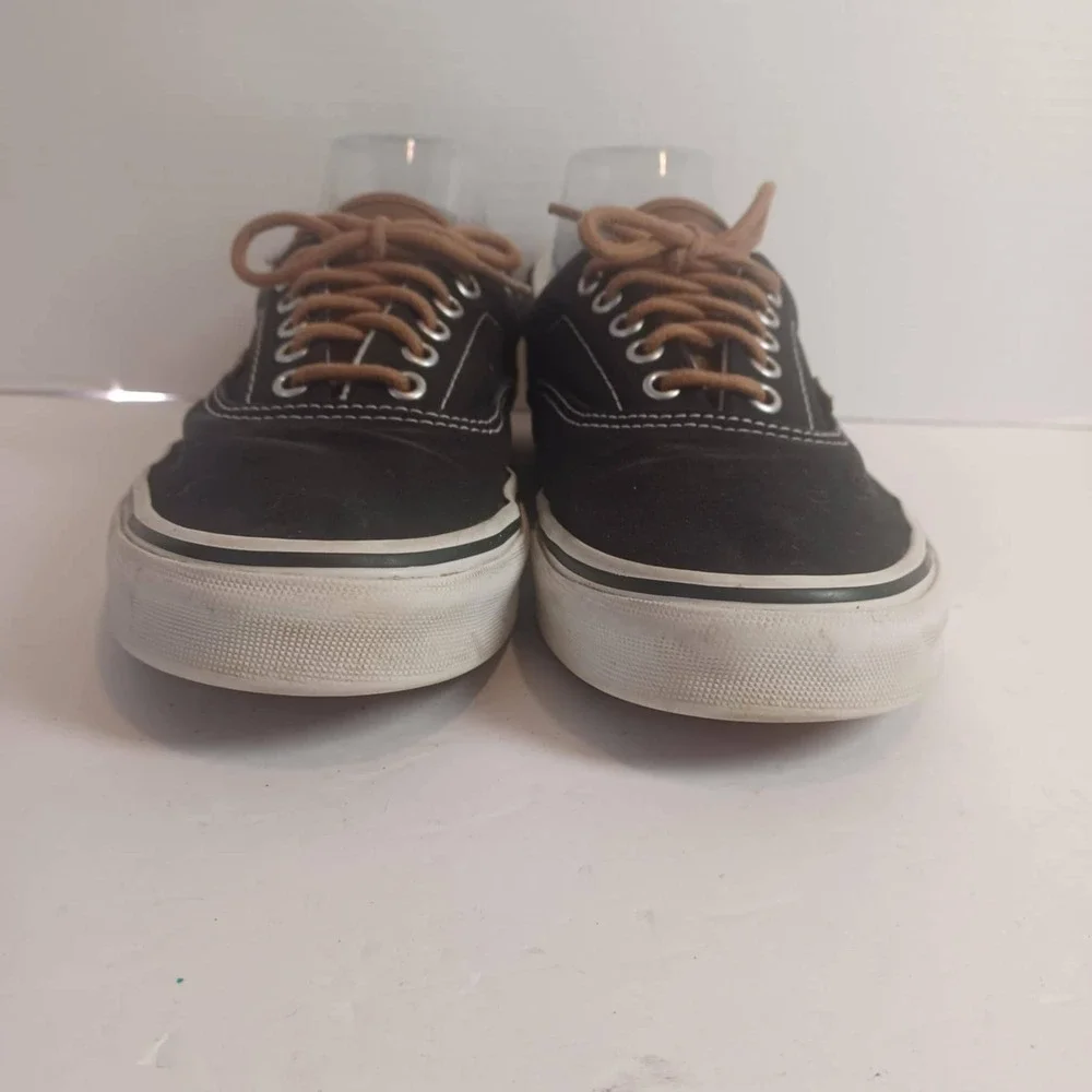Vans Era Black Low Top Sneakers Leather‎ Heel Casual Shoes Women's 9.5 Men's  8